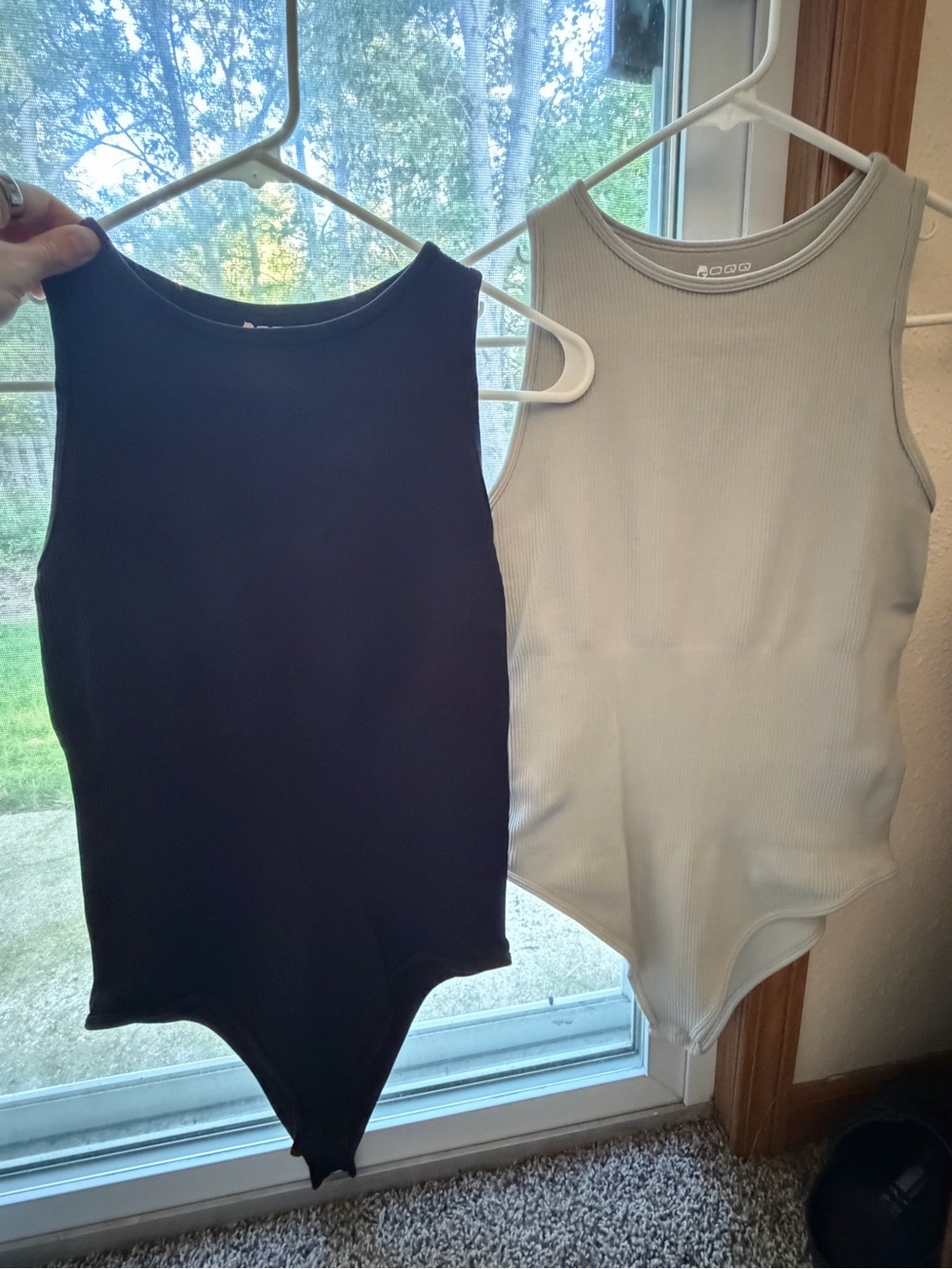 OQQ Bodysuits - Black & Light Blue